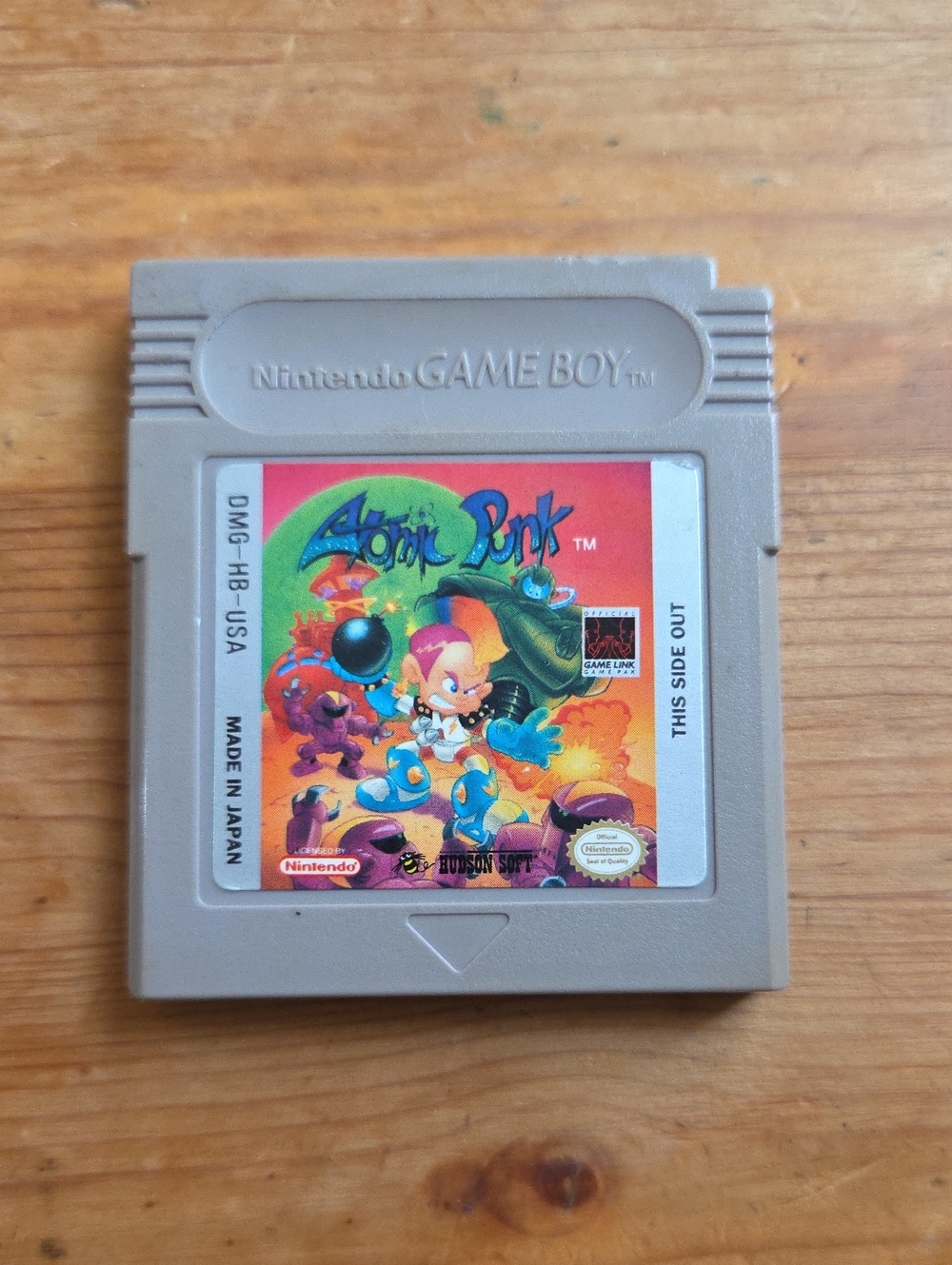 Nintendo Atomic Punk Gameboy Authentic Gray Cartridge Size Loose TESTED